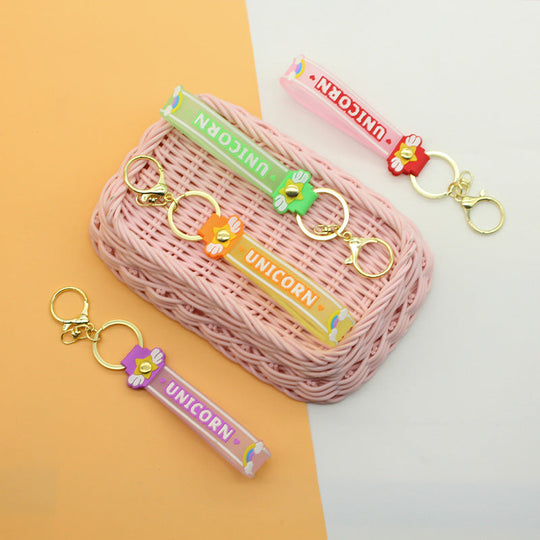 Unisex Schlüsselanhänger Einhorn Design Charm 4