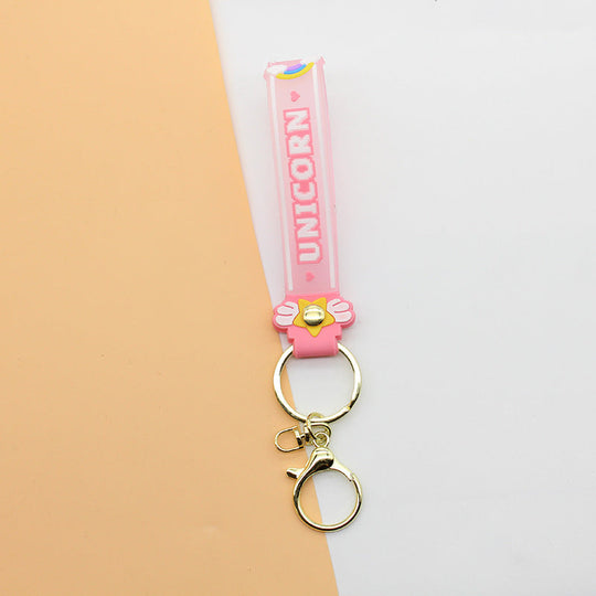 Unisex Schlüsselanhänger Einhorn Design Charm 6