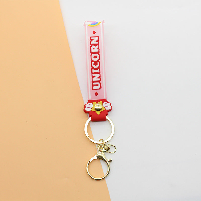 Unisex Schlüsselanhänger Einhorn Design Charm 8