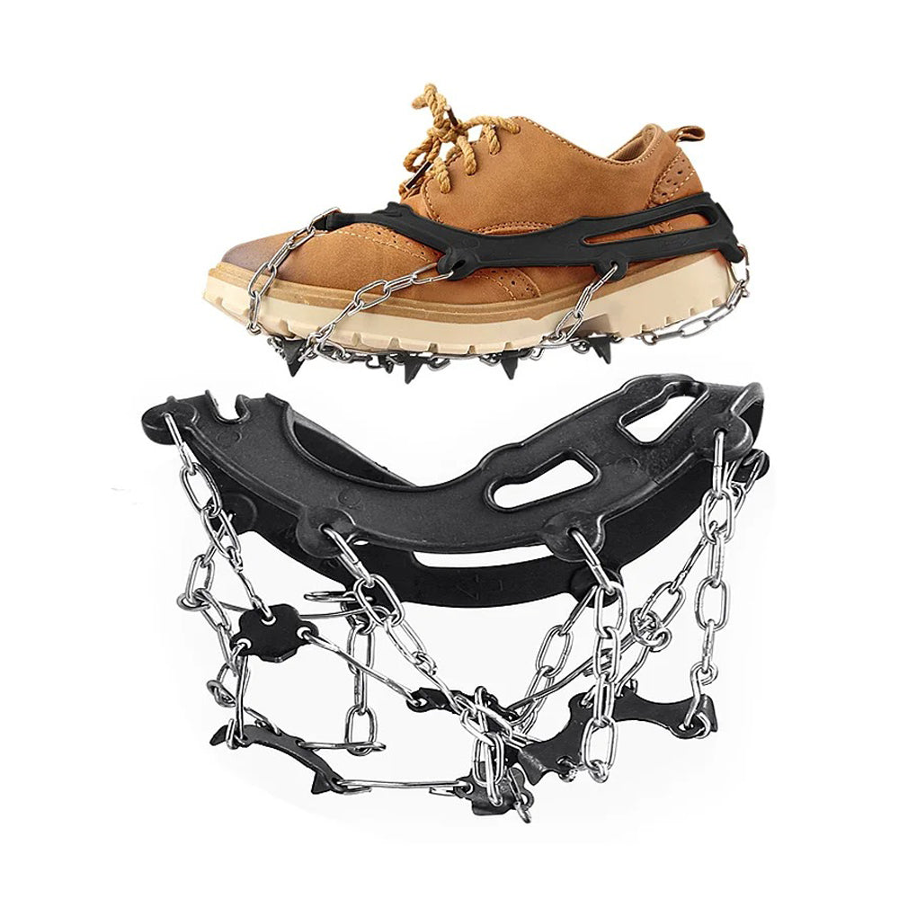 Unisex Schuhspikes für Winter mit 16 Stahlspikes, Anti-Rutsch Spikes für Schuhe, Sicherheit auf Eis und Schnee 0