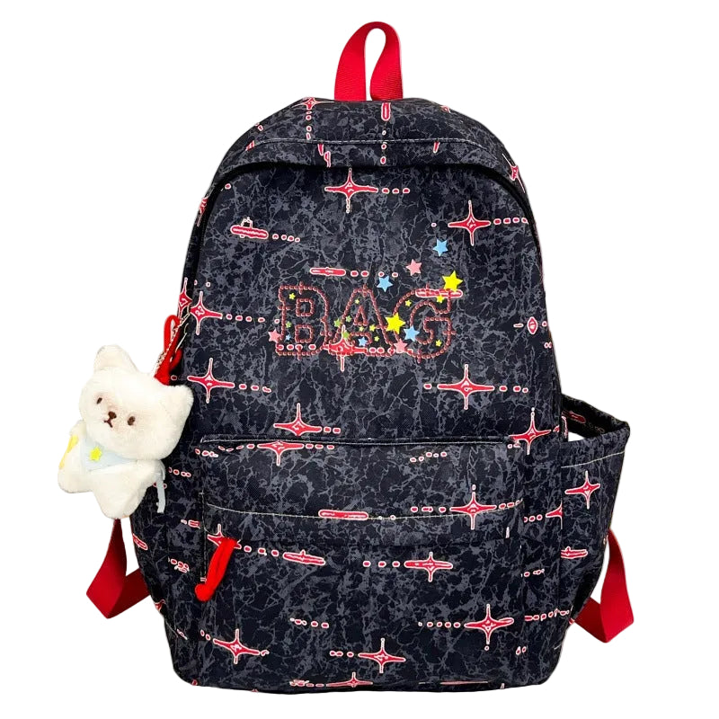 Unisex Schulrucksack mit auffälligem Grafikdesign 0