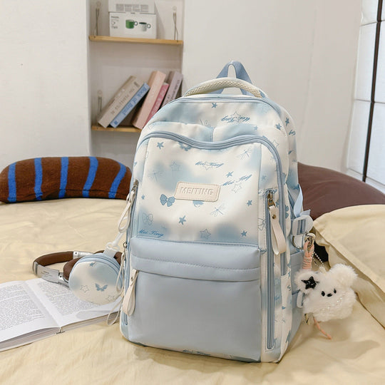 Unisex Schulrucksack mit verspieltem Muster 4