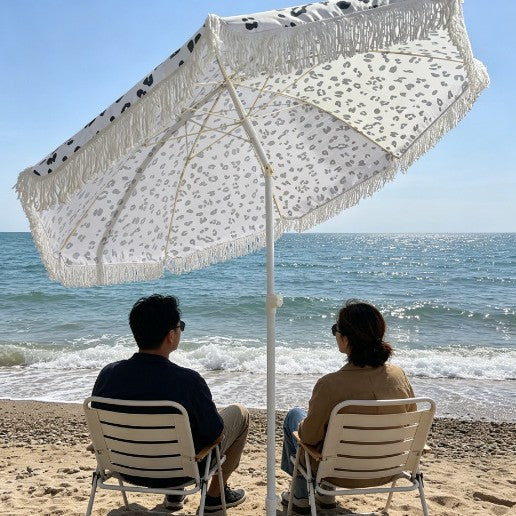 Unisex Sonnenschirm mit Leopardenmuster für Strand und Garten 1