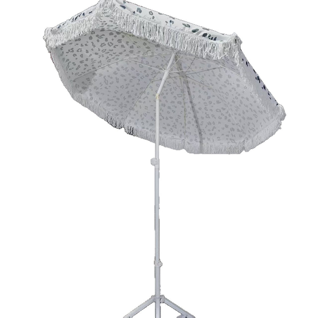 Unisex Sonnenschirm mit Leopardenmuster für Strand und Garten 5