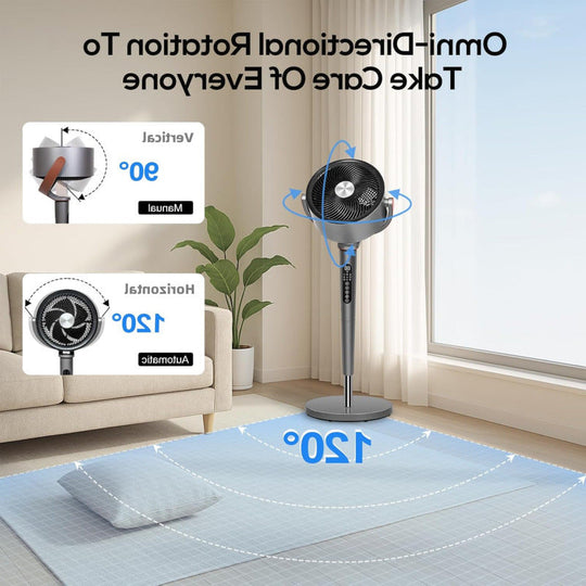 Unisex Standventilator Leise Mit Intelligenter Steuerung Höhenverstellbar 3