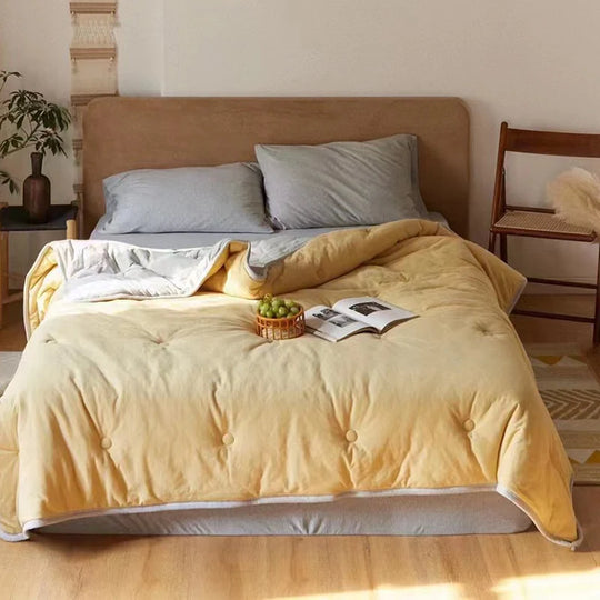 Unisex Steppdecke Wendbar mit Punktsteppung Komfortabel Ganzjährig 0
