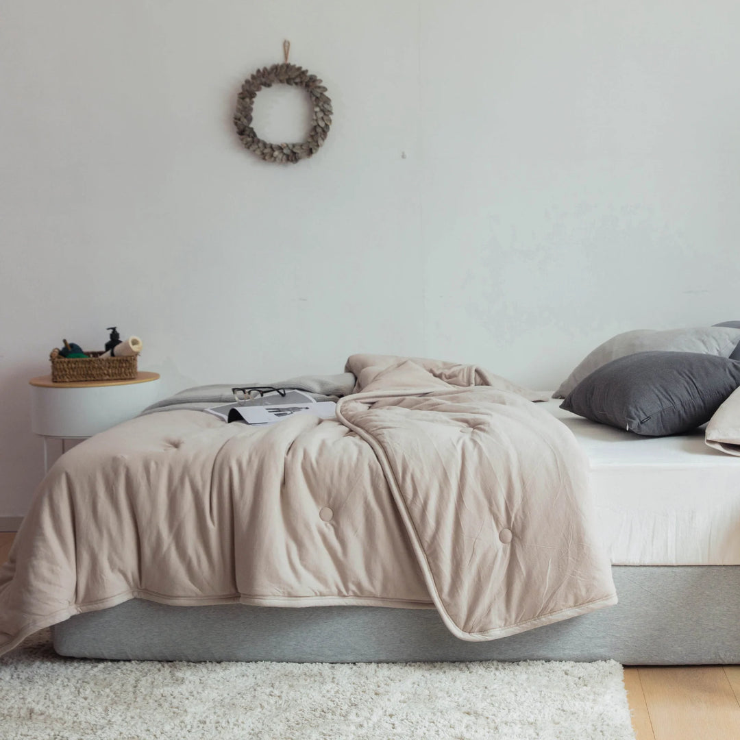 Unisex Steppdecke Wendbar mit Punktsteppung Komfortabel Ganzjährig 10