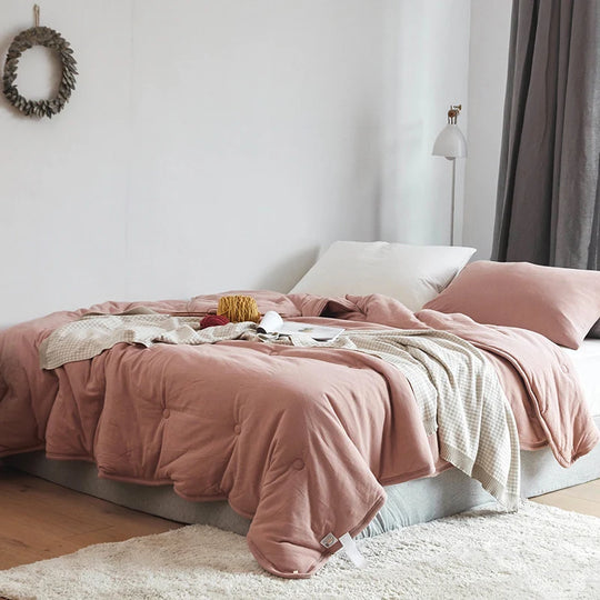 Unisex Steppdecke Wendbar mit Punktsteppung Komfortabel Ganzjährig 8