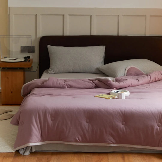Unisex Steppdecke Wendbar mit Punktsteppung Komfortabel Ganzjährig 9