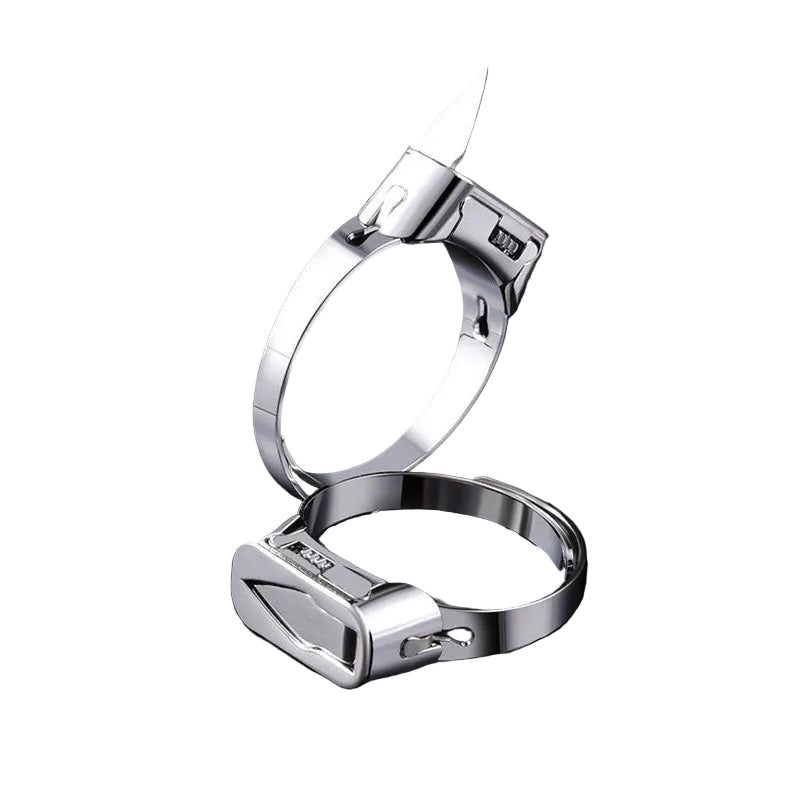 Unisex Survival Ring Mit Versteckter Klinge Modernes Design 0
