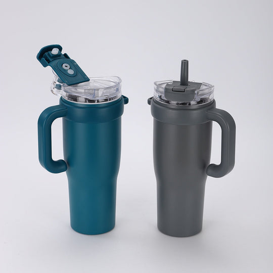 Unisex Thermo Trinkbecher Isoliert für Unterwegs, Mehrwegbecher für Heiß- und Kaltgetränke 2