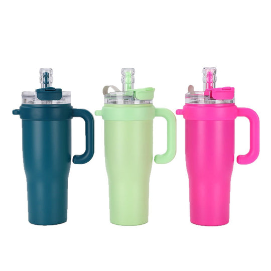 Unisex Thermo Trinkbecher Isoliert für Unterwegs, Mehrwegbecher für Heiß- und Kaltgetränke 5
