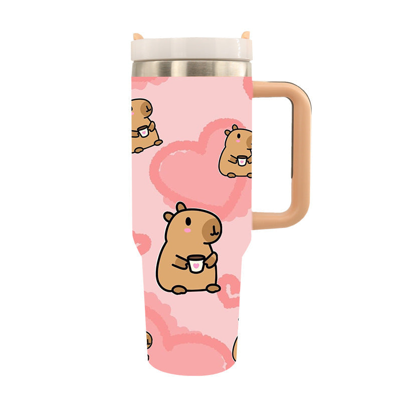 Unisex Thermo Trinkbecher mit Künstlerischem Design für Heiße und Kalte Getränke 10