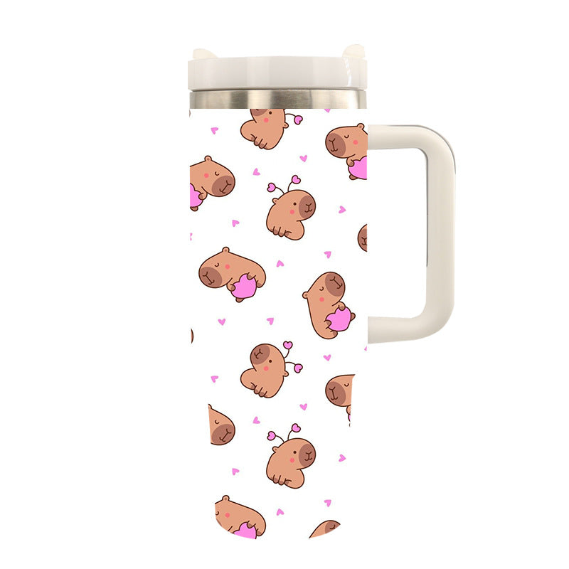 Unisex Thermo Trinkbecher mit Künstlerischem Design für Heiße und Kalte Getränke 17
