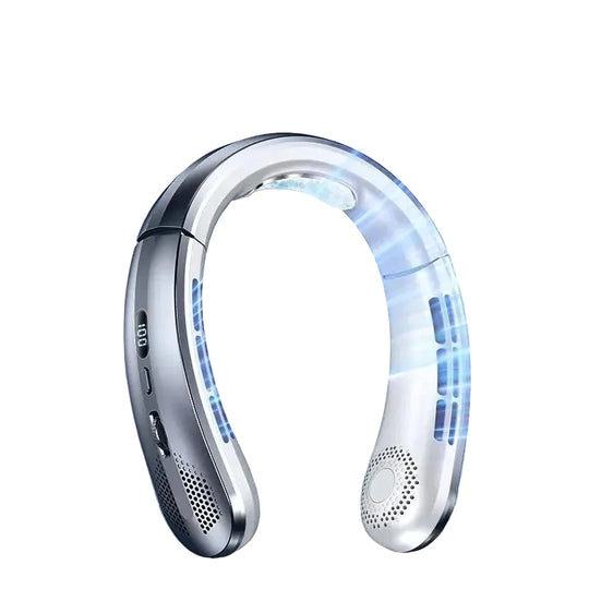 Unisex Tragbarer Halsventilator Blattlos mit USB-Aufladung und LED-Display 6