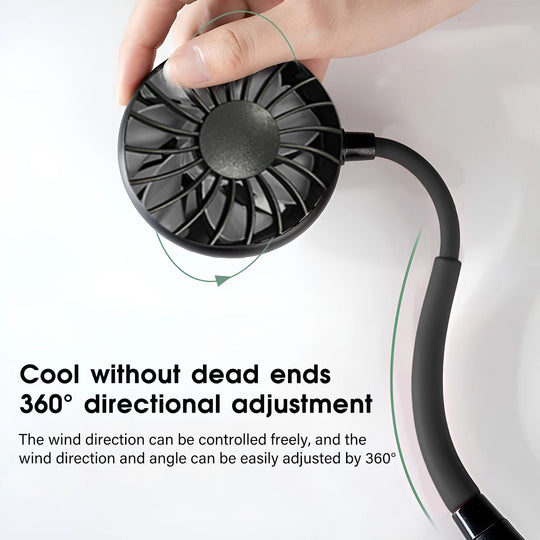 Unisex Tragbarer Nackenventilator mit Wiederaufladbarer Batterie und Drei Geschwindigkeitsstufen 3