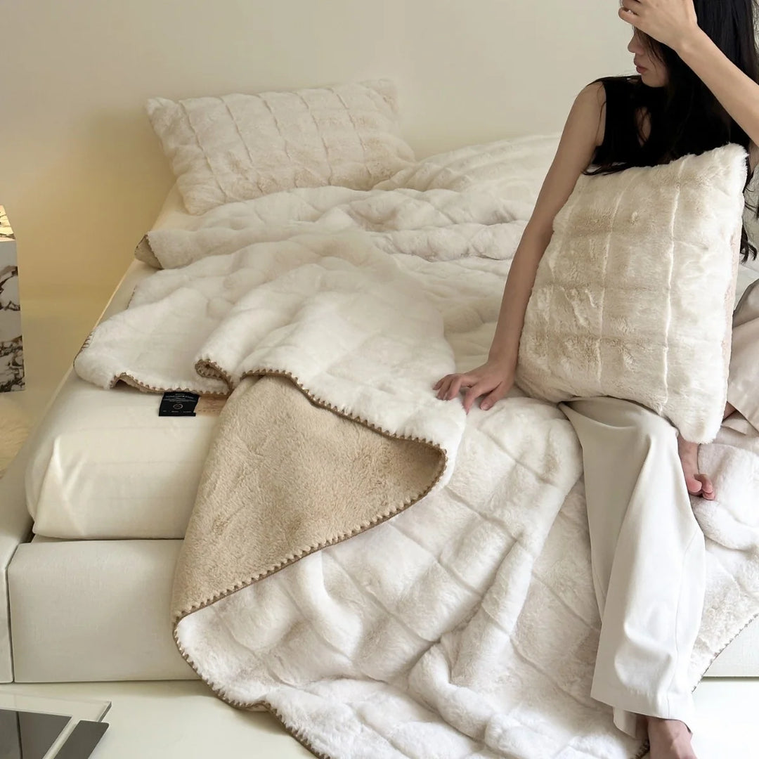 Unisex Überwurfdecke Gesteppte Design Weich 11