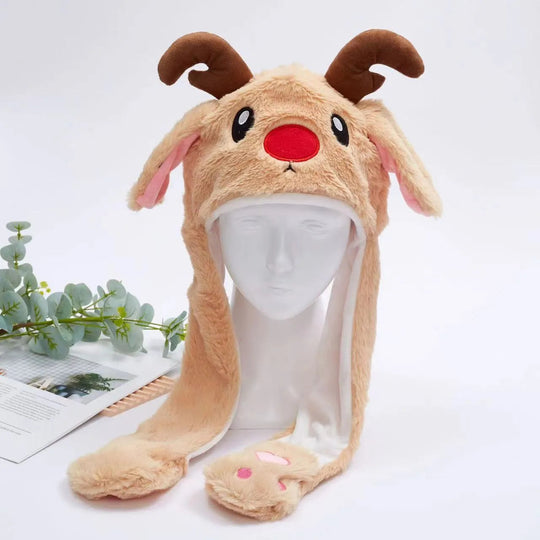 Unisex Wintermütze Mit Beweglichen Ohren Für Spaßige Anlässe 54