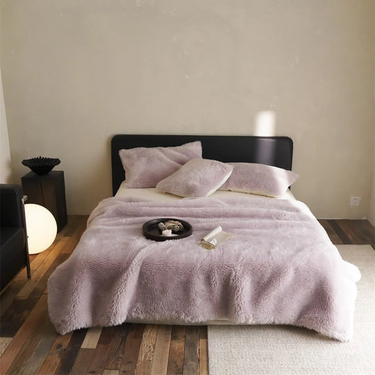 Unisex Wohndecke Kuschelig in Kunstfelloptik für Sofa und Schlafzimmer 8
