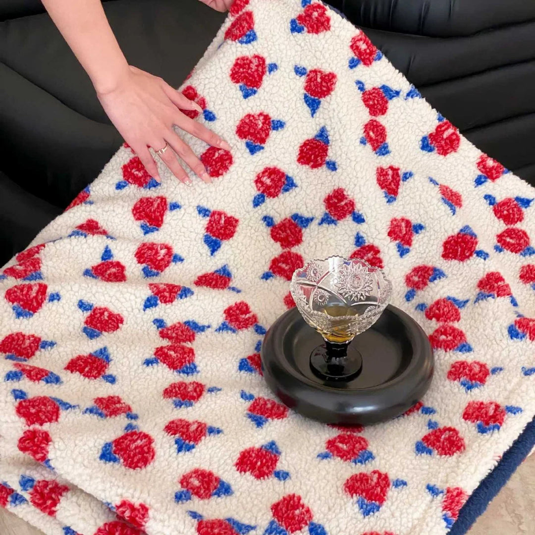 Unisex Wohndecke Retro-Blumenmuster für Gemütliche Abende 0