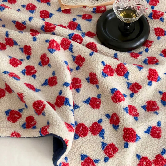 Unisex Wohndecke Retro-Blumenmuster für Gemütliche Abende 3