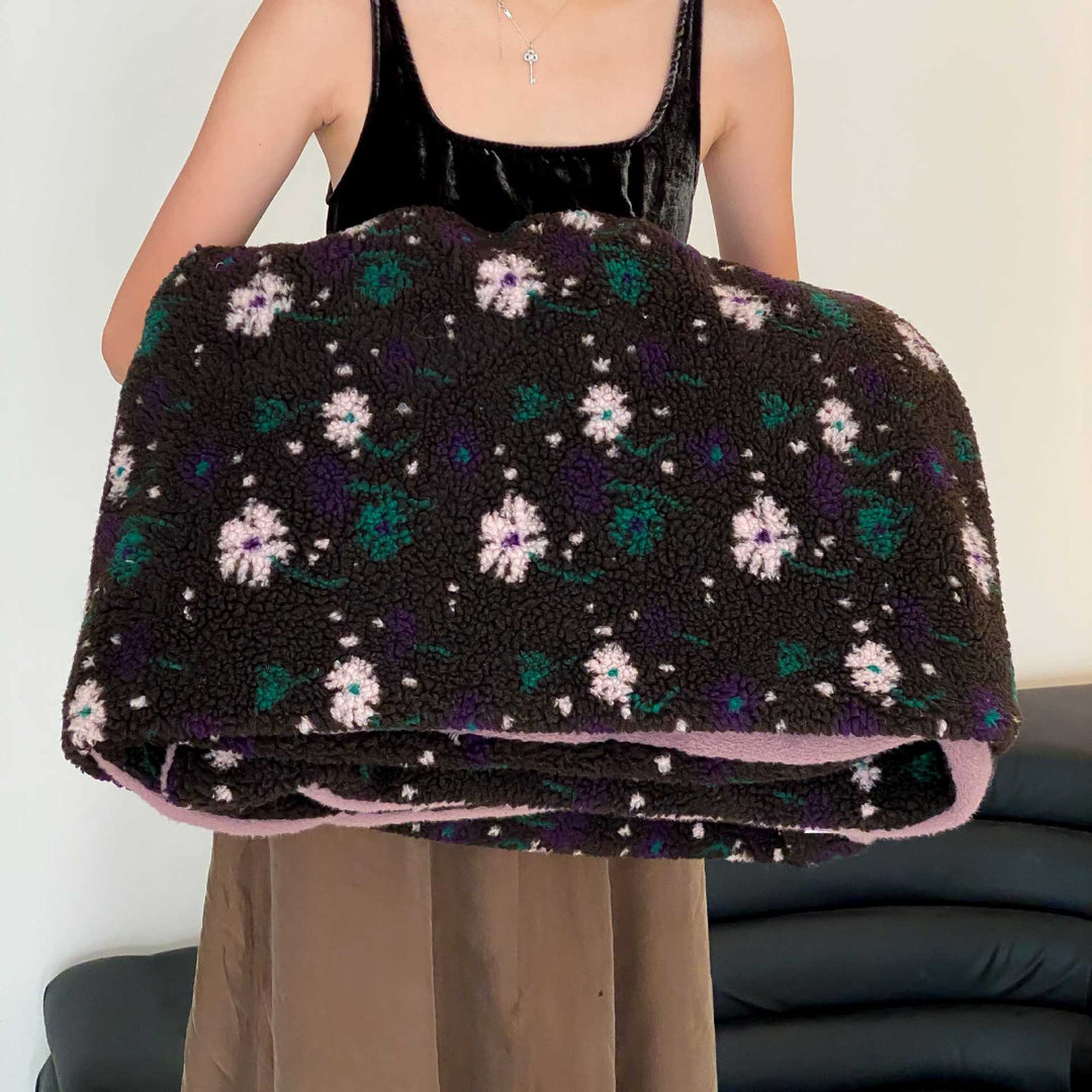 Unisex Wohndecke Retro-Blumenmuster für Gemütliche Abende 6