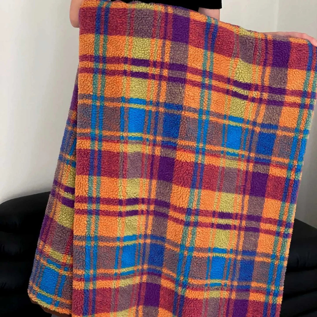 Unisex Wohndecke Retro-Blumenmuster für Gemütliche Abende 7
