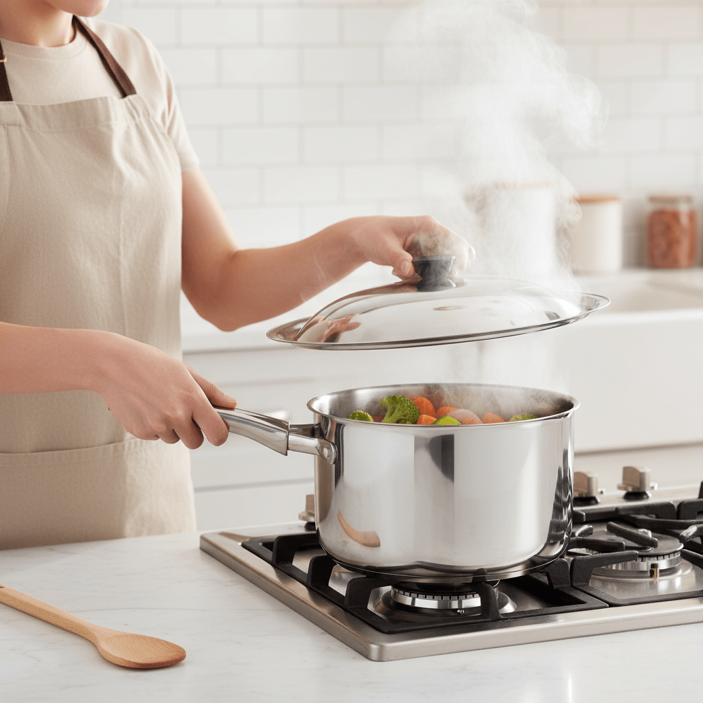 Universeller Deckel für Woks und Pfannen 2