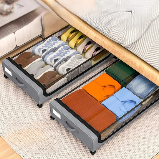 Unterbett-Organizer Mit Rollen Für Effiziente Aufbewahrung 0