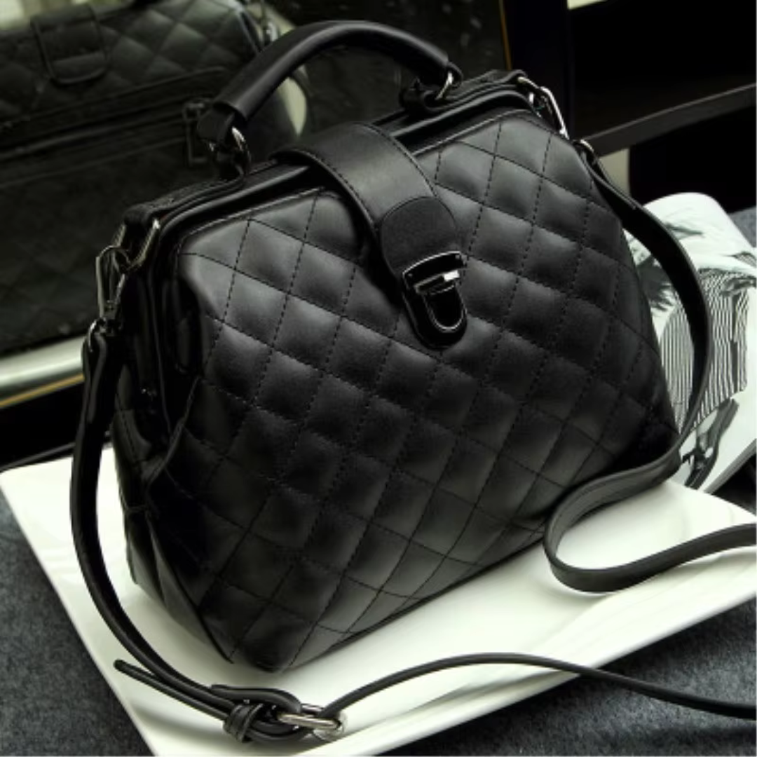Damen Abendtasche Vintage Clutch Geräumig Leder für Feste und Ausgehen 3