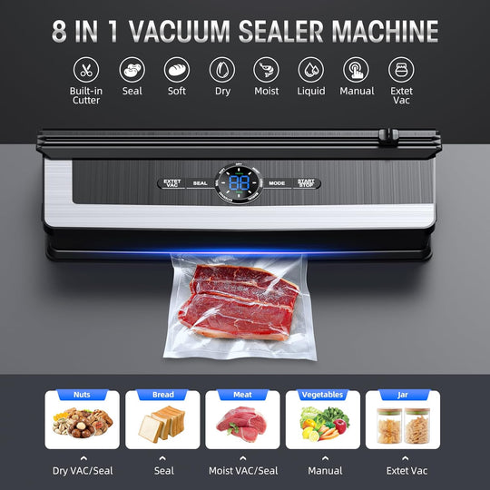 Vakuumiergerät 8-in-1 mit integriertem Schneider 7