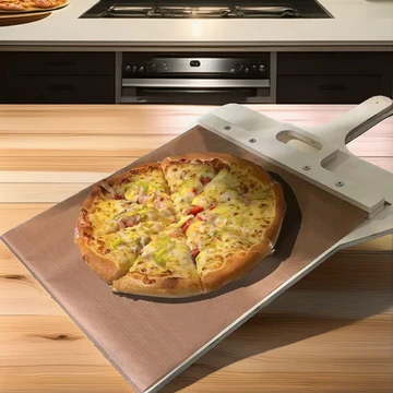 Verschiebbarer Pizzaschieber für müheloses Servieren 0