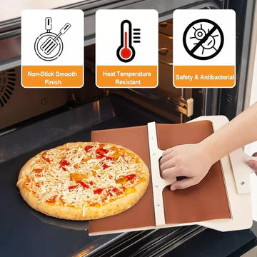 Verschiebbarer Pizzaschieber für müheloses Servieren 2