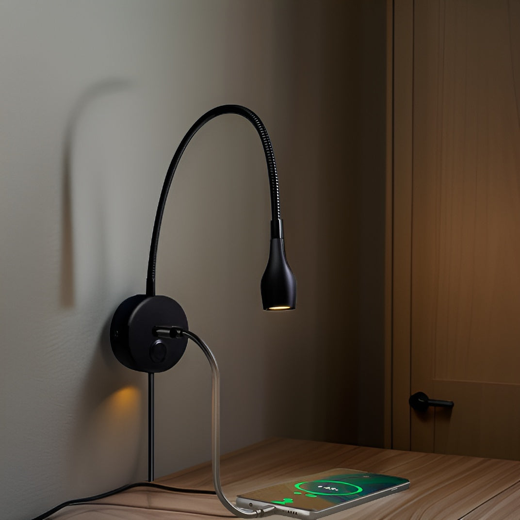 Verstellbare Leselampe mit USB-Ladeanschluss 3