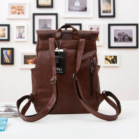 Vintage Kunstleder-Rucksack