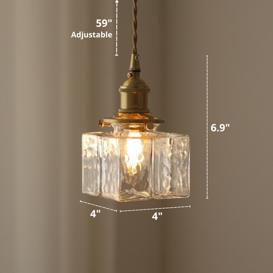 Vintage Hängelampe Pendelleuchte im Glasdesign für Esszimmer und Wohnräume 0
