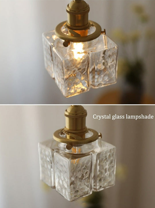Vintage Hängelampe Pendelleuchte im Glasdesign für Esszimmer und Wohnräume 1