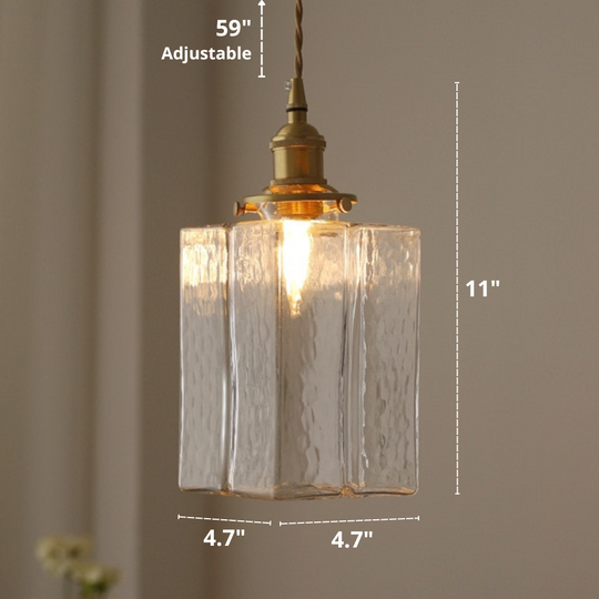 Vintage Hängelampe Pendelleuchte im Glasdesign für Esszimmer und Wohnräume 9