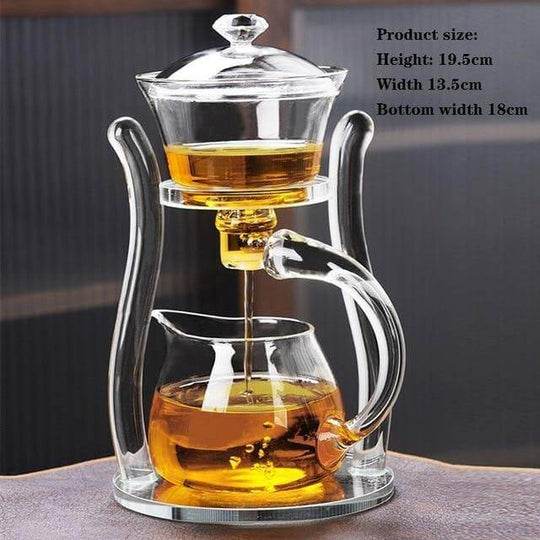 Vintage Teekanne Für Stilvolle Teeliebhaber Mit Klarem Glas 0