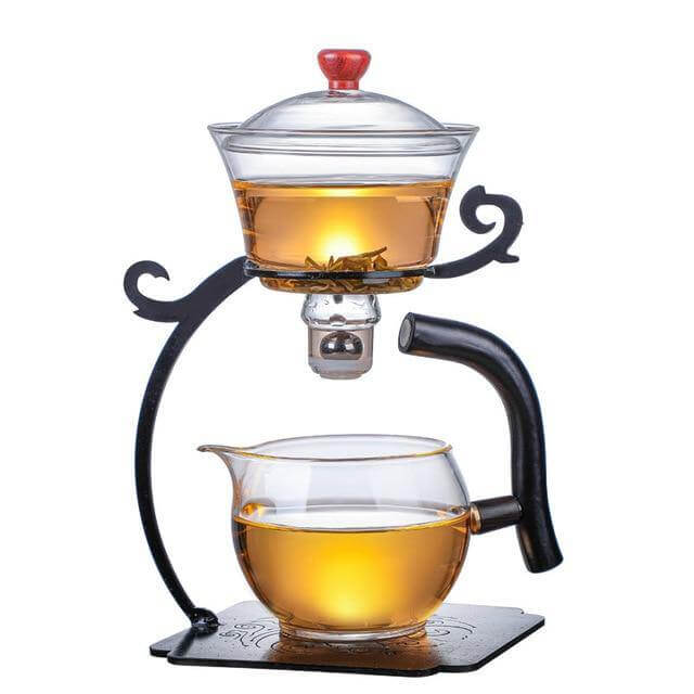 Vintage Teekanne Für Stilvolle Teeliebhaber Mit Klarem Glas 1