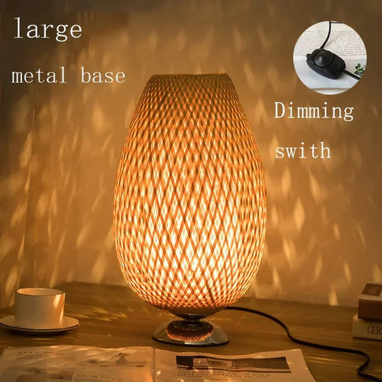 Vintage Tischlampe für Wohnzimmer und Schlafzimmer - Rustikale Tischleuchte mit natürlichem Charme 3