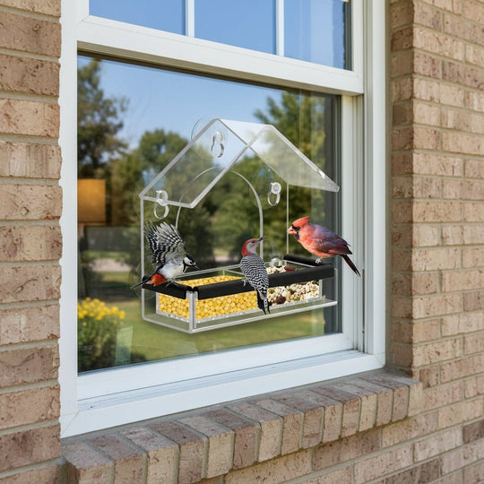 Vogelfutterhaus für Fenster mit starkem Halt 0