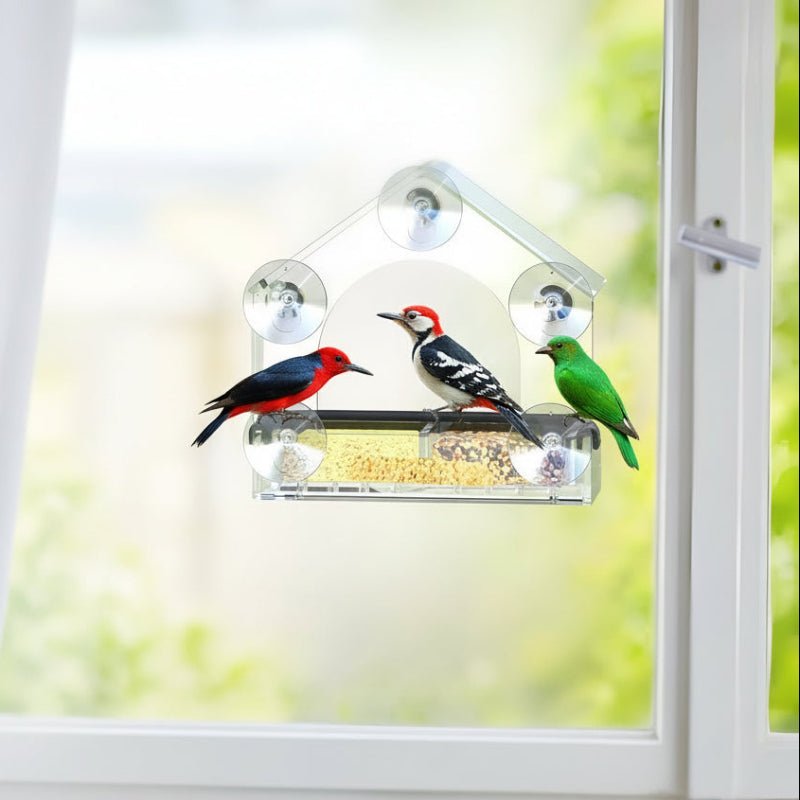 Vogelfutterhaus für Fenster mit starkem Halt 1