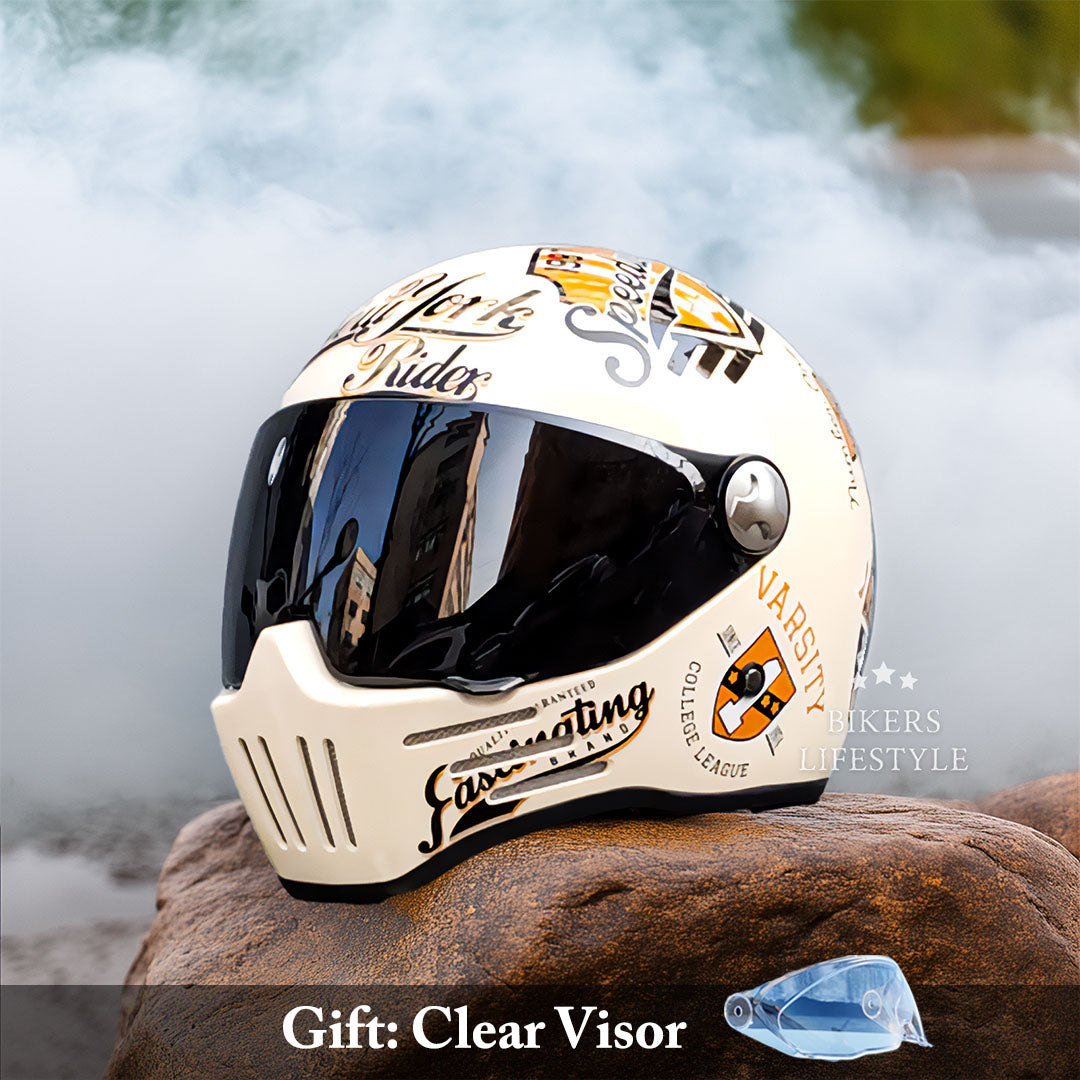 Vollgesichts-Motorradhelm Integralhelm für Herren und Damen 7