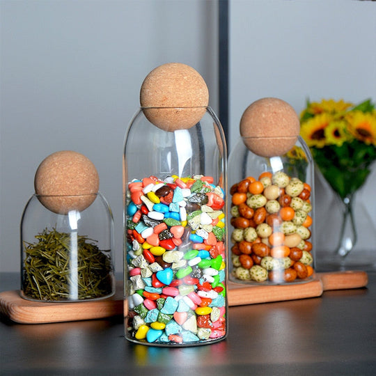 Vorratsglas Mit Korkdeckel Für Küche – Aufbewahrungsglas Für Trockenwaren Und Gewürze 1