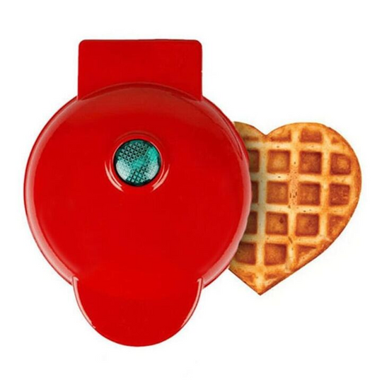 Waffeleisen Mini Presse für Waffeln und Grillgerichte, Kompakt und Tragbar, Abnehmbare Platten 9