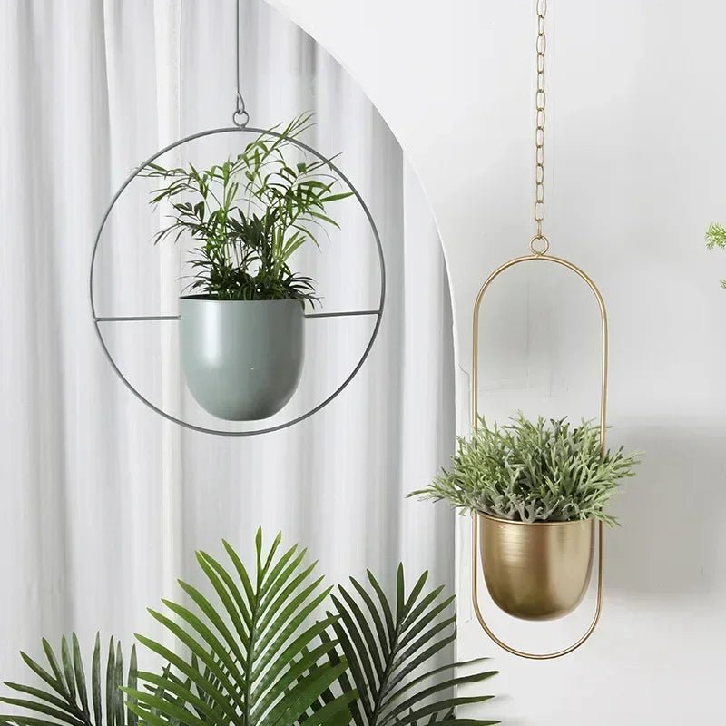 Wand-Pflanzenhalter Minimalistisch mit Verstellbarer Kette 3