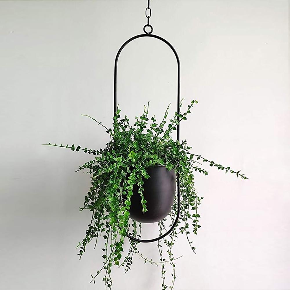 Wand-Pflanzenhalter Minimalistisch mit Verstellbarer Kette 4