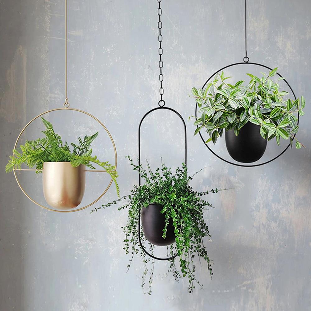 Wand-Pflanzenhalter Minimalistisch mit Verstellbarer Kette 5