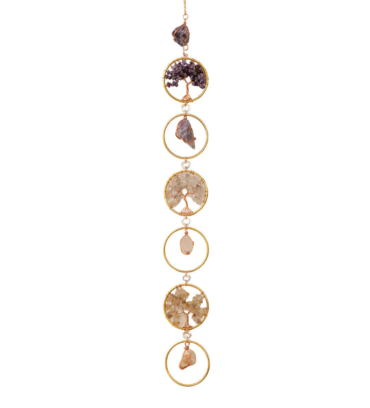 Wanddekoration Baum des Lebens mit 6 Ringen 0